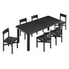 Alvia 7-Piece Oak Wood Extendable Dining Table and Chairs Set by Modway / EEI-7554