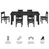 Alvia 7-Piece Oak Wood Extendable Dining Table and Chairs Set by Modway / EEI-7554