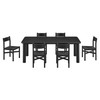 Alvia 7-Piece Oak Wood Extendable Dining Table and Chairs Set by Modway / EEI-7554