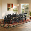 Alvia 9-Piece Oak Wood Extendable Dining Table and Chairs Set by Modway / EEI-7555