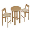 Alvia 3-Piece Round Oak Wood Bar Table With Bar Stools Set by Modway / EEI-7556