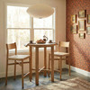 Alvia 3-Piece Round Oak Wood Bar Table With Bar Stools Set by Modway / EEI-7556