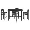 Alvia 5-Piece Rectangular Oak Wood Bar Table With Bar Stools Set by Modway / EEI-7557