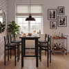 Alvia 5-Piece Rectangular Oak Wood Bar Table With Bar Stools Set by Modway / EEI-7557
