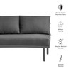 Porta Left-Arm Facing Outdoor Patio Aluminum Modular Piece by Modway / EEI-7607