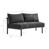Porta Armless Outdoor Patio Aluminum Modular Piece by Modway / EEI-7609
