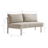 Porta Armless Outdoor Patio Aluminum Modular Piece by Modway / EEI-7609