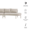 Porta 2 Piece Outdoor Patio Aluminum Modular Sofa by Modway / EEI-7611