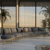 Porta 3 Piece Outdoor Patio Aluminum Modular Sofa by Modway / EEI-7612