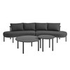 Porta 4 Piece Outdoor Patio Aluminum Modular Sofa Set by Modway / EEI-7613
