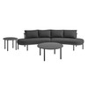 Porta 4 Piece Outdoor Patio Aluminum Modular Sofa Set by Modway / EEI-7613