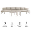 Porta 5 Piece Outdoor Patio Aluminum Modular Sofa Set by Modway / EEI-7614