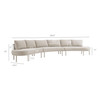Porta 5 Piece Outdoor Patio Aluminum Modular Sofa Set by Modway / EEI-7614