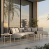 Porta 5 Piece Outdoor Patio Aluminum Modular Sofa Set by Modway / EEI-7614