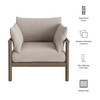Eleni Outdoor Patio Teak Wood Armchair by Modway / EEI-7653