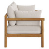 Eleni Outdoor Patio Teak Wood Loveseat by Modway / EEI-7654