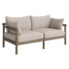 Eleni Outdoor Patio Teak Wood Loveseat by Modway / EEI-7654