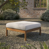 Eleni Square Outdoor Patio Teak Wood Ottoman by Modway / EEI-7656