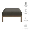 Eleni Square Outdoor Patio Teak Wood Ottoman by Modway / EEI-7656