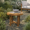 Eleni 20-Inch Round Outdoor Patio Teak Wood Side Table by Modway / EEI-7657