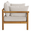 Eleni 2-Piece Outdoor Patio Teak Wood Armchair and Ottoman Set by Modway / EEI-7658