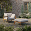 Eleni 2-Piece Outdoor Patio Teak Wood Armchair and Ottoman Set by Modway / EEI-7658