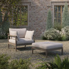 Eleni 2-Piece Outdoor Patio Teak Wood Armchair and Ottoman Set by Modway / EEI-7658