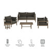 Eleni 5-Piece Outdoor Patio Teak Wood Furniture Set by Modway / EEI-7660