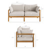 Eleni 4-Piece Outdoor Patio Teak Wood Sofa Set by Modway / EEI-7661