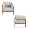 Eleni 4-Piece Outdoor Patio Teak Wood Sofa Set by Modway / EEI-7661