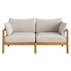 Eleni 4-Piece Outdoor Patio Teak Wood Sofa Set by Modway / EEI-7661