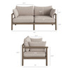 Eleni 4-Piece Outdoor Patio Teak Wood Sofa Set by Modway / EEI-7661