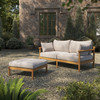 Eleni 2-Piece Outdoor Patio Teak Wood Loveseat with Ottoman Set by Modway / EEI-7662