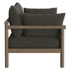 Eleni 2-Piece Outdoor Patio Teak Wood Loveseat with Ottoman Set by Modway / EEI-7662