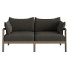 Eleni 2-Piece Outdoor Patio Teak Wood Loveseat with Ottoman Set by Modway / EEI-7662
