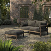Eleni 2-Piece Outdoor Patio Teak Wood Loveseat with Ottoman Set by Modway / EEI-7662