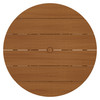 Lane 39 Inch Round Outdoor Patio Teak Wood Dining Table by Modway / EEI-7682