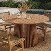 Lane 55 Inch Round Outdoor Patio Teak Wood Dining Table by Modway / EEI-7684