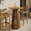 Lane 31 Inch Round Outdoor Patio Teak Wood Bar Table by Modway / EEI-7685