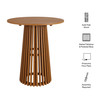 Lane 35 Inch Round Outdoor Patio Teak Wood Bar Table by Modway / EEI-7686