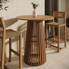 Lane 35 Inch Round Outdoor Patio Teak Wood Bar Table by Modway / EEI-7686