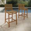 Rowe Outdoor Patio Teak Wood Counter Chairs Set of 2 by Modway / EEI-7688