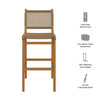 Rowe Outdoor Patio Teak Wood Bar Chairs Set of 2 by Modway / EEI-7689
