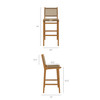 Rowe Outdoor Patio Teak Wood Bar Chairs Set of 2 by Modway / EEI-7689