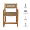 Reed Outdoor Patio Teak Wood Rattan Dining Chair by Modway / EEI-7690