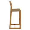 Reed 44 Inch Outdoor Patio Outdoor Teak Wood Rattan Bar Stool by Modway / EEI-7692