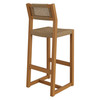 Reed 44 Inch Outdoor Patio Outdoor Teak Wood Rattan Bar Stool by Modway / EEI-7692