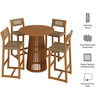 Reed 5-Piece Outdoor Patio Teak Wood Bar Set by Modway / EEI-7699
