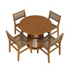 Rowe 5-Piece Outdoor Patio Teak Wood Dining Set by Modway / EEI-7700
