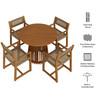 Reed 5-Piece Outdoor Patio Teak Wood Dining Set by Modway / EEI-7701